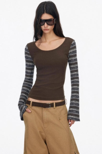 Stripe Slim Long Sleeve T-Shirt