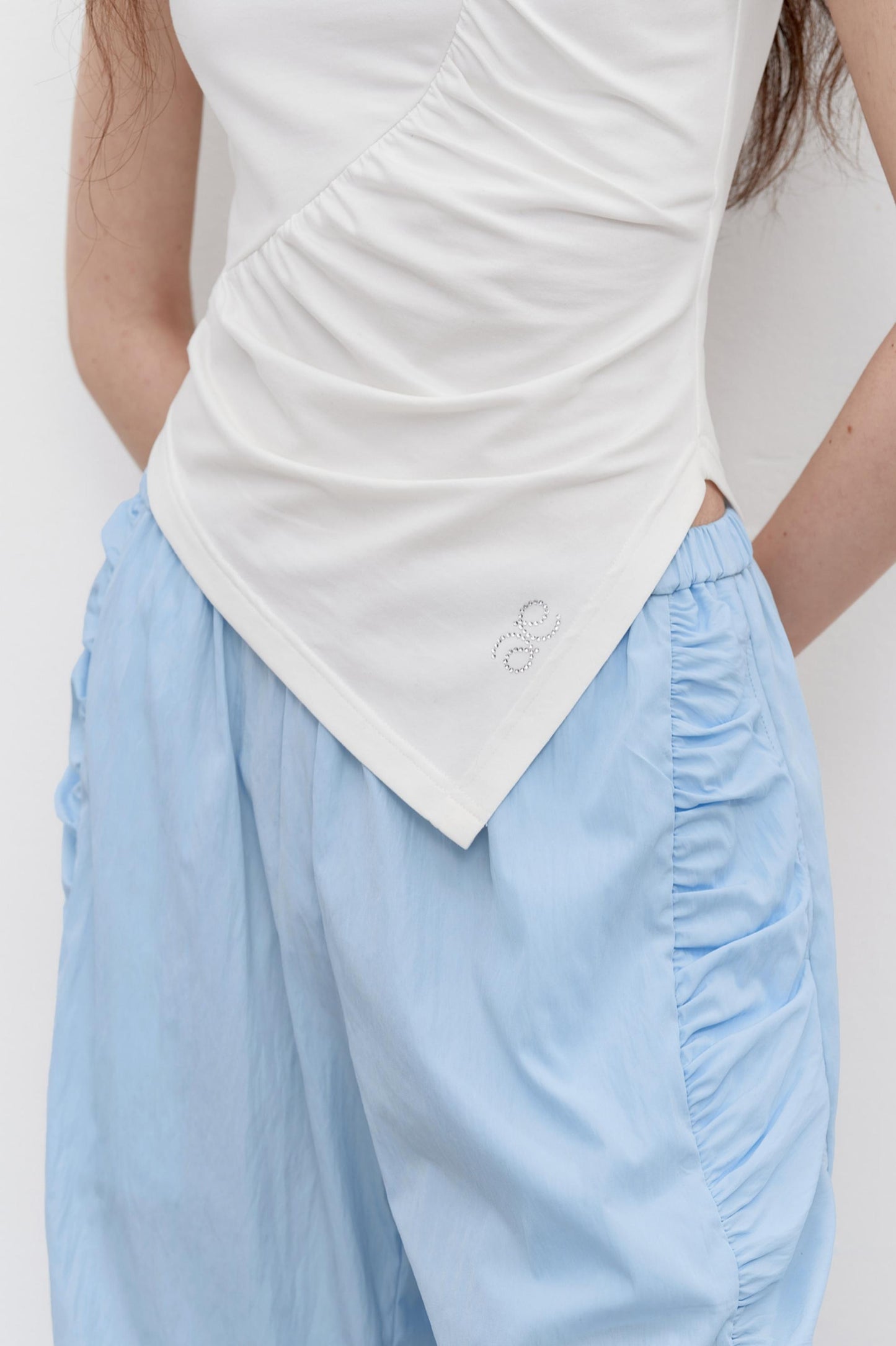 Vintage Blue Tie-Up Pants