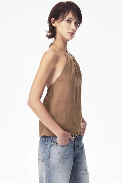Tencel Ramie Halter Top