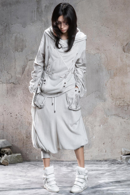 Solid Color Retro Punk Pants