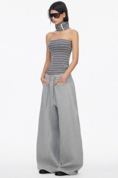 Classic Wide-Leg Fleece Sweatpants