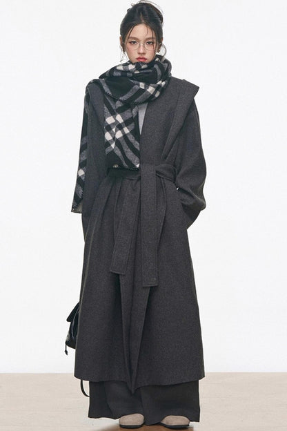 Woolen Wide-Leg Coat Set-Up