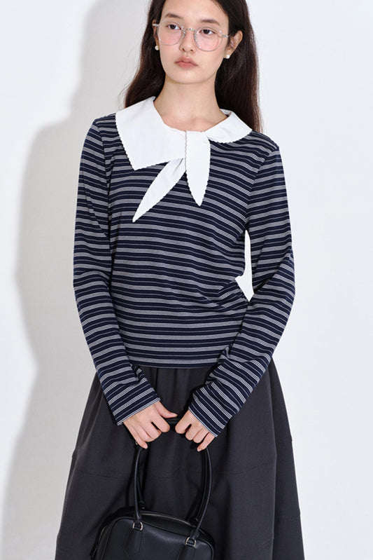 Playful Rabbit Ear Collar T-Shirt