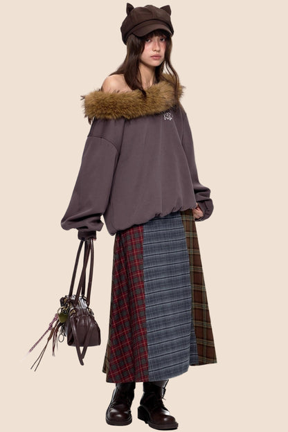 One-Shoulder Sweatshirt