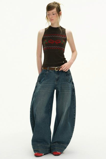 Strawberry Dimension Knitted Vest