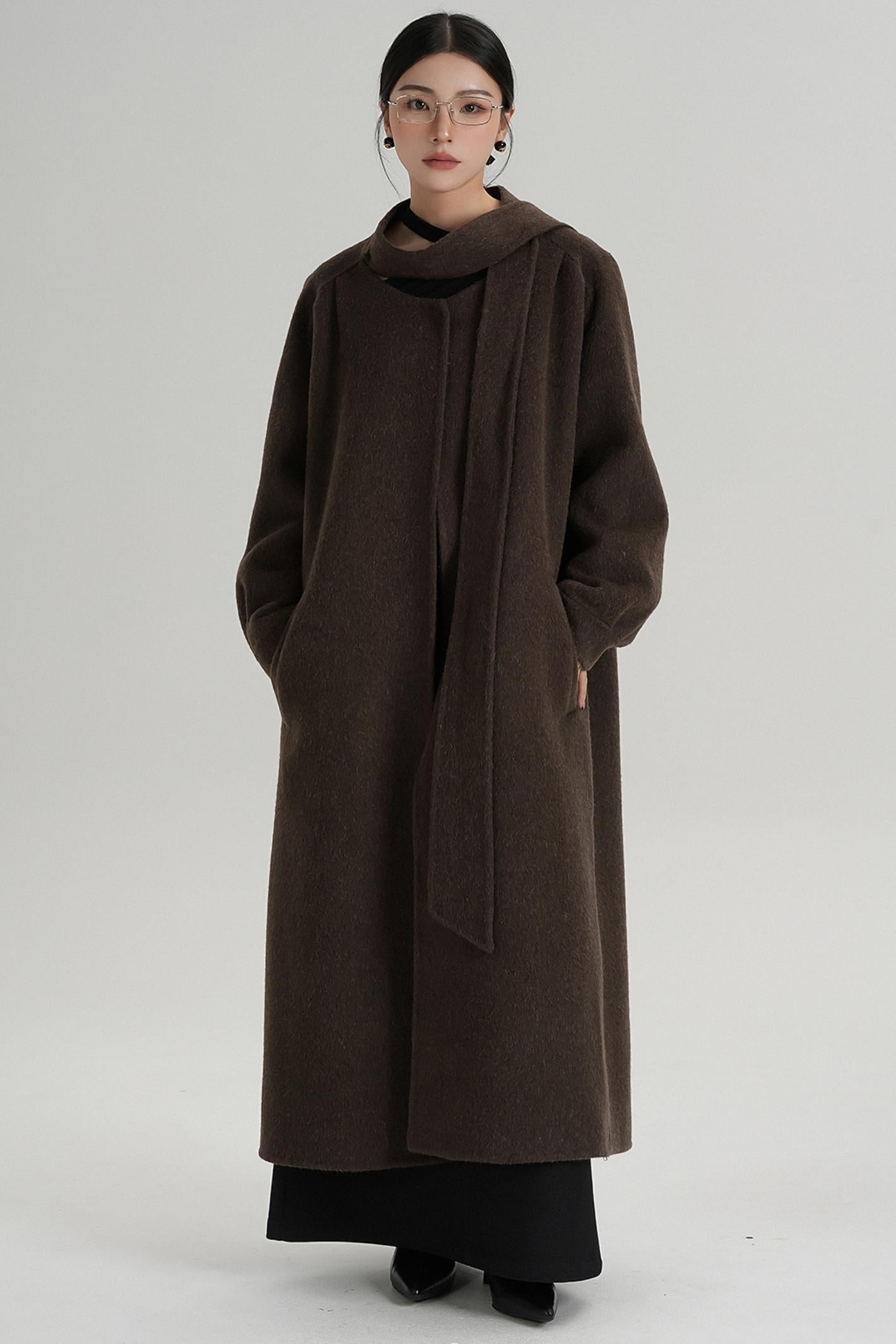 Temperament Woolen Long Coat