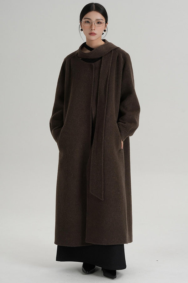 Temperament Woolen Long Coat