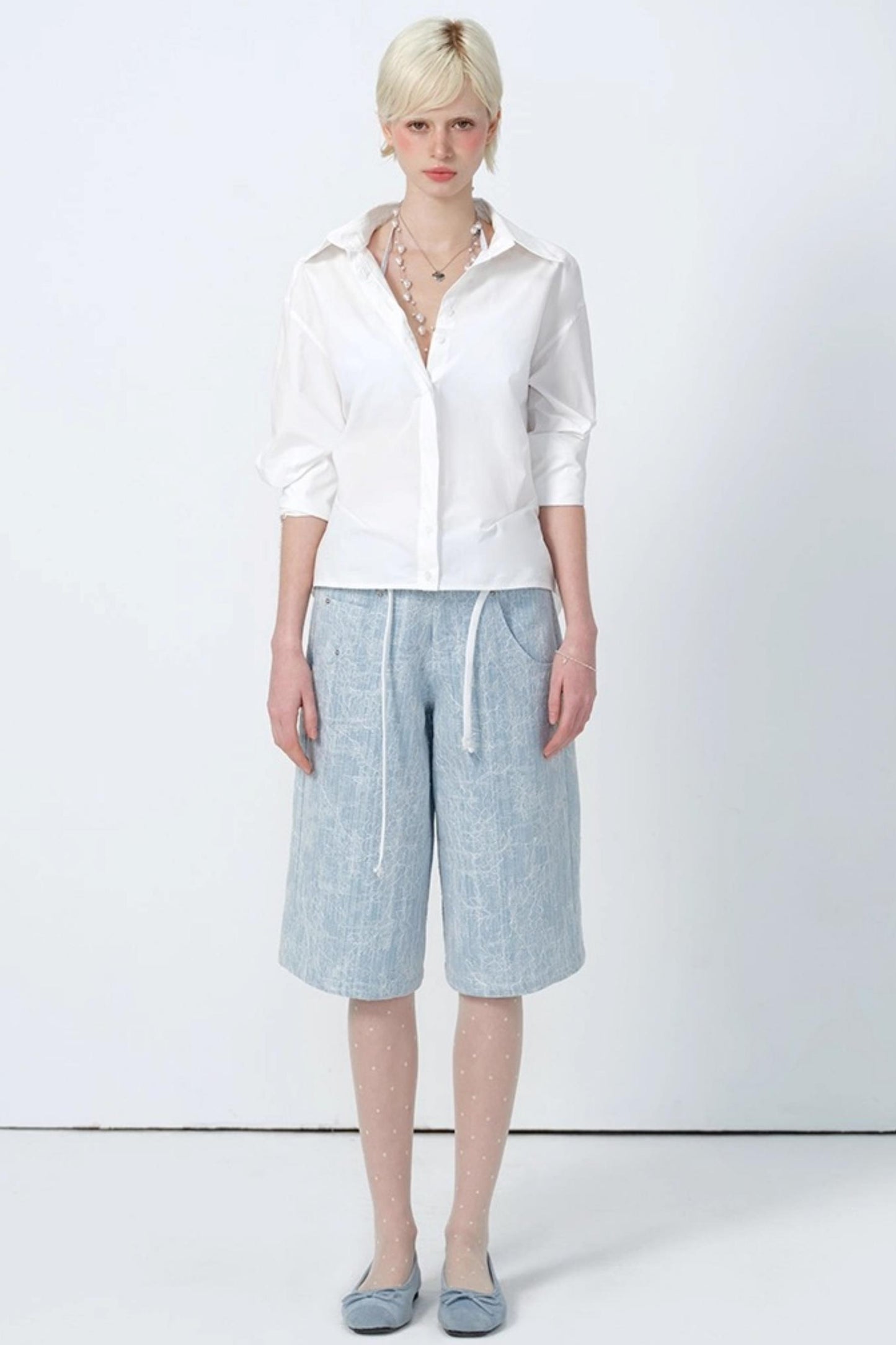 Summer Lace High-Waist Wide-Leg Pants