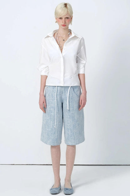 Summer Lace High-Waist Wide-Leg Pants