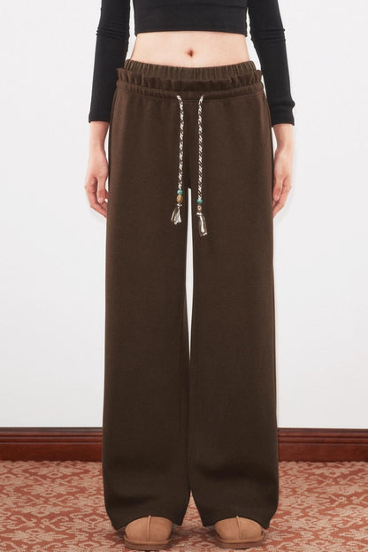 Double Waist Splicing Slim Slacks