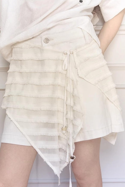 Bead-Embellished Wide-Leg Jeans