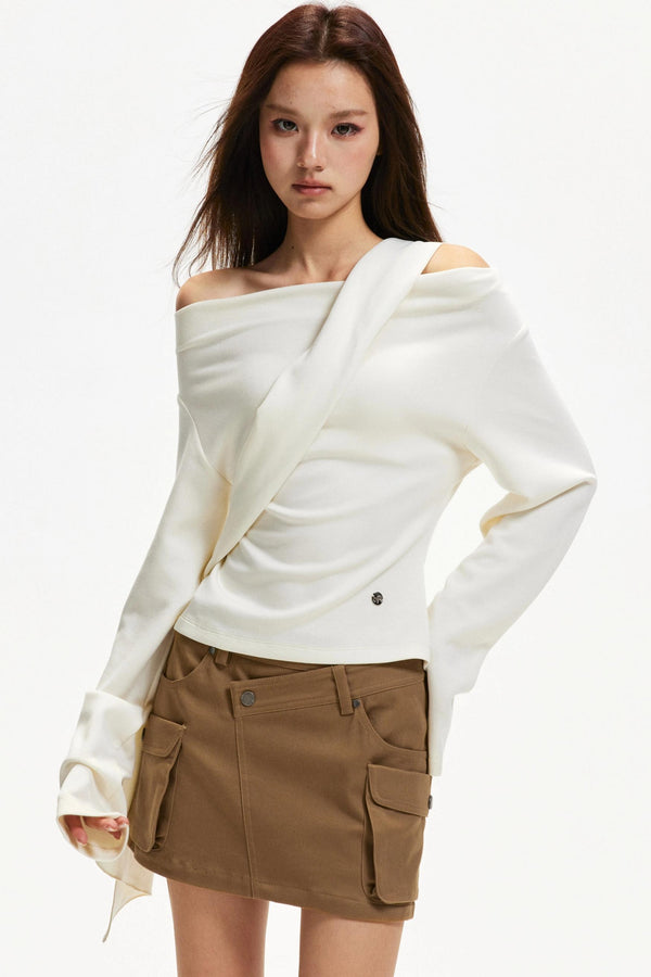 Elegant Off-Shoulder Knit Top