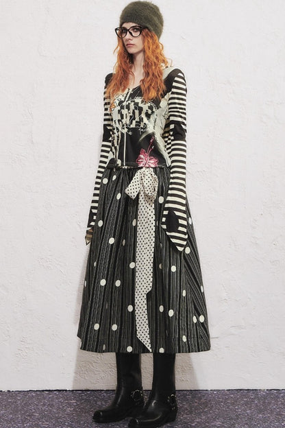 Hand-Painted Cat Chase Hooded Top