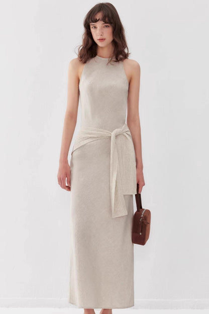 High-Slit Green Dress