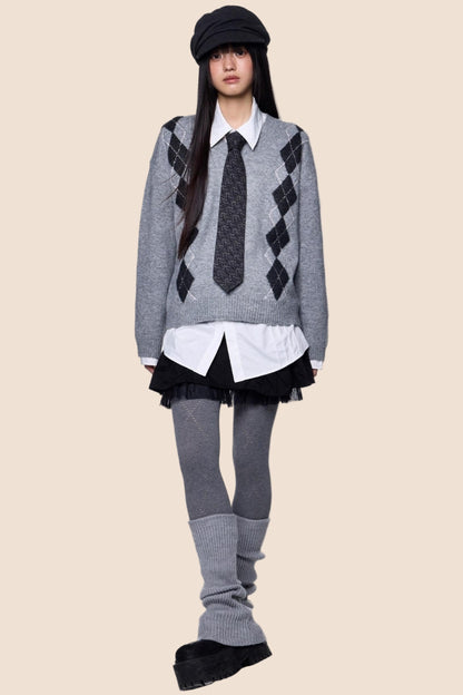 Rhizome V-Neck Knit Sweater