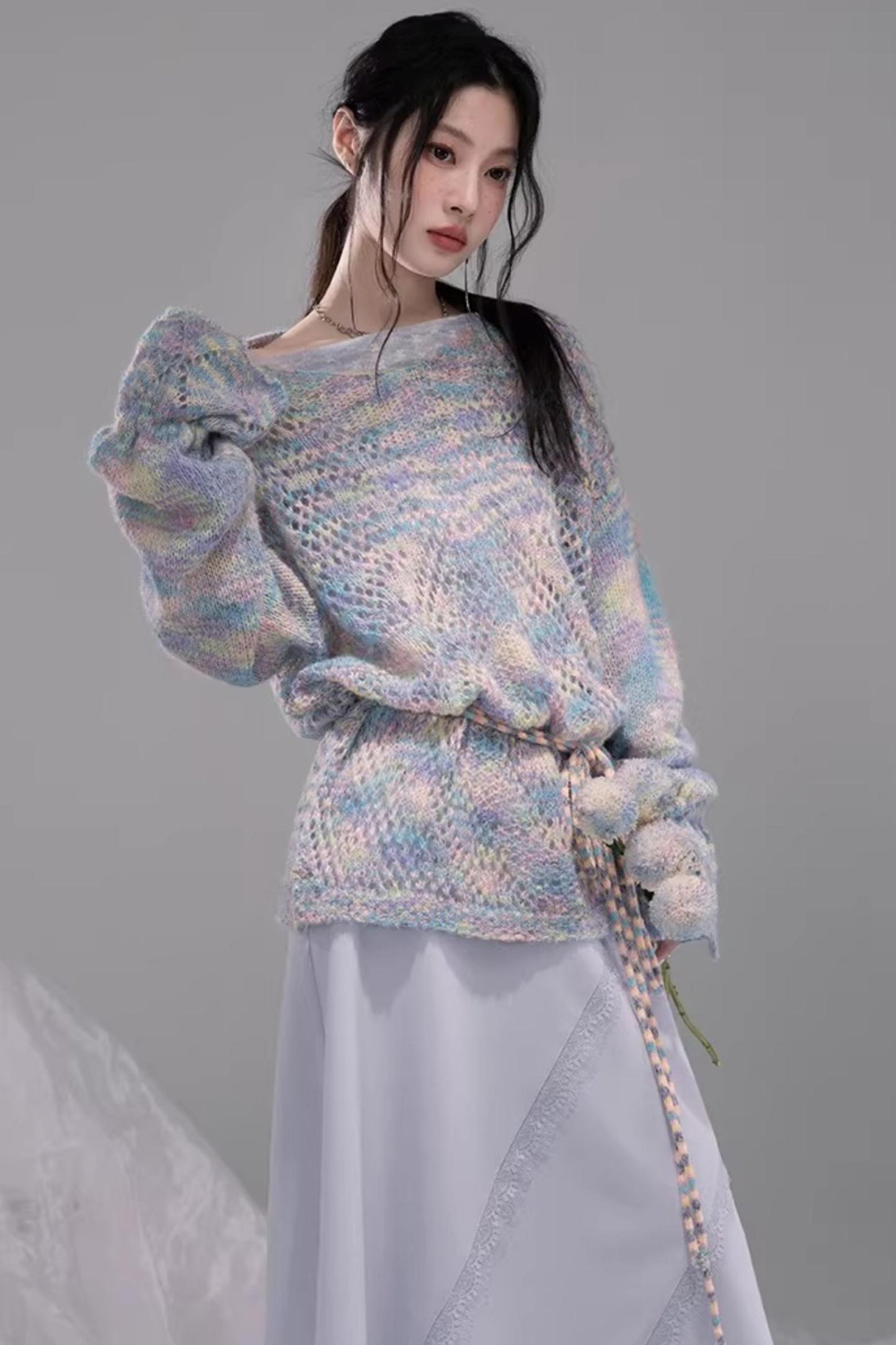 Irregular Lace Patchwork Skirt