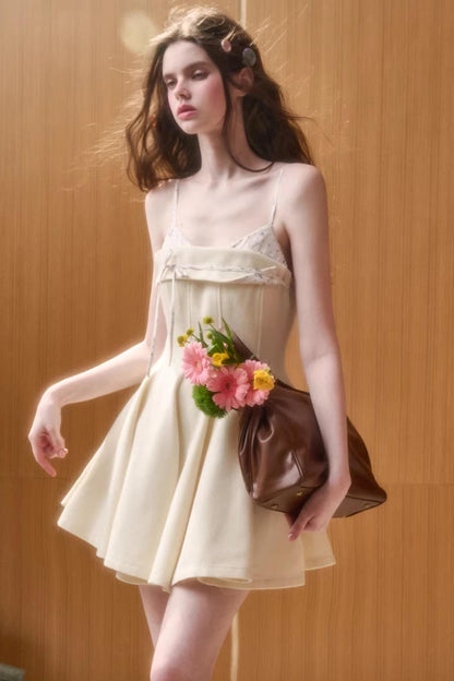 Wool Fluffy Camisole Dress