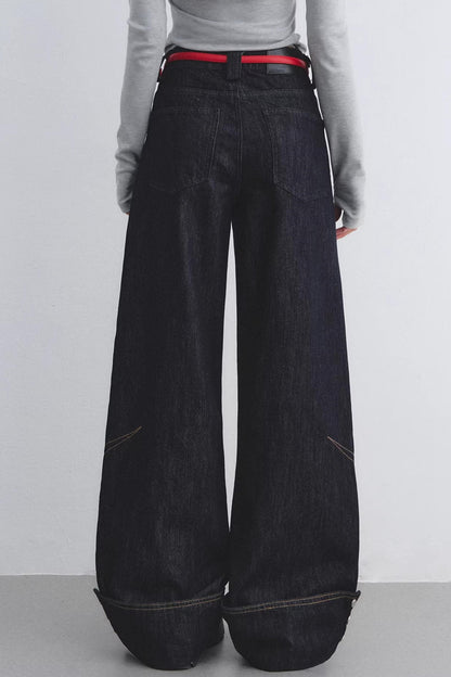 Lyocell Red Belted Pants