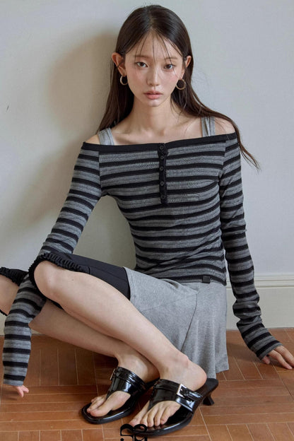 Shoulder Shirt Dress Set-Up