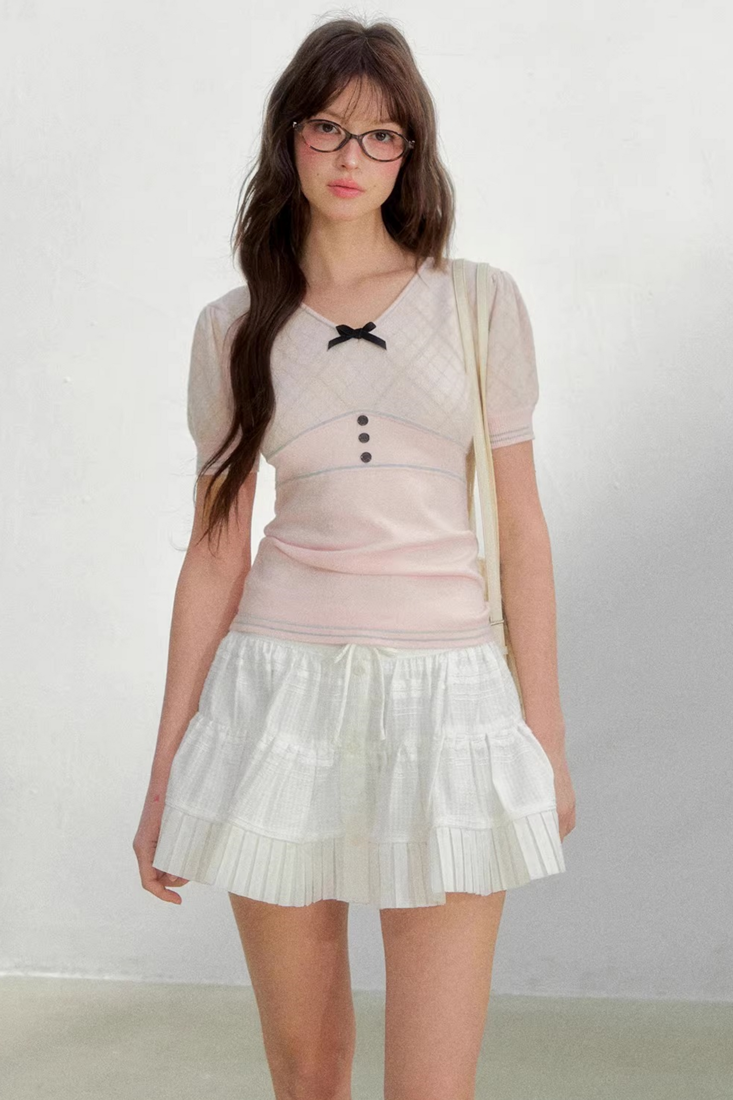 Retro Patterned Knit Top