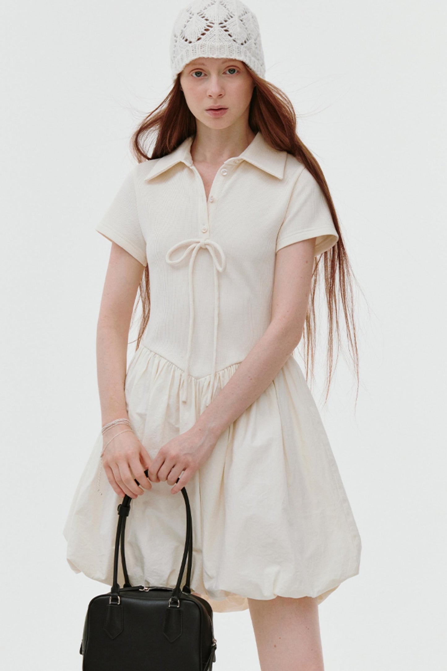 Premium Waffle Polo Dress