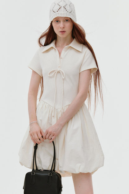 Premium Waffle Polo Dress