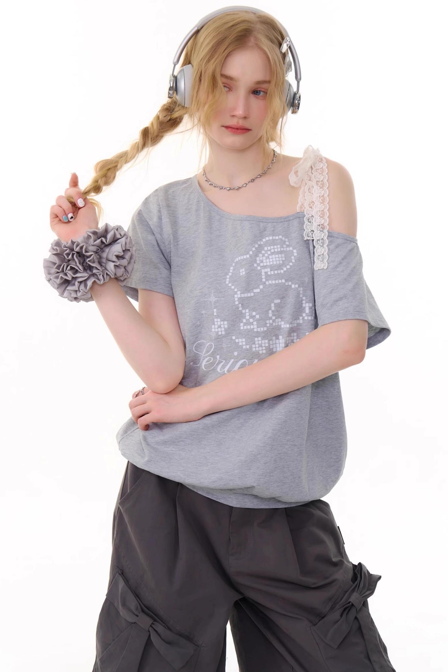 Lace-Up Retro Rabbit Tee