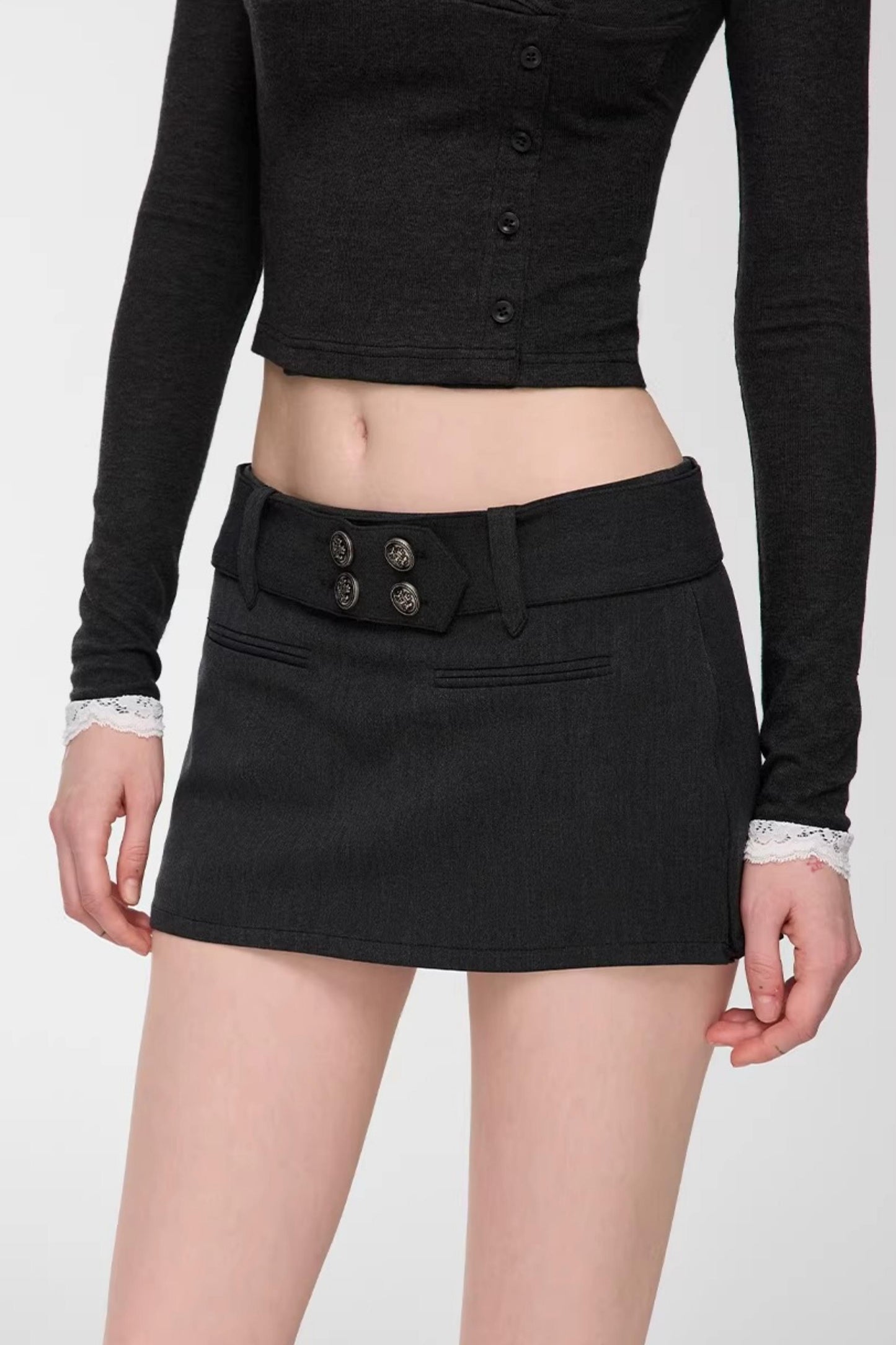 Dark Gray Suit Skirt