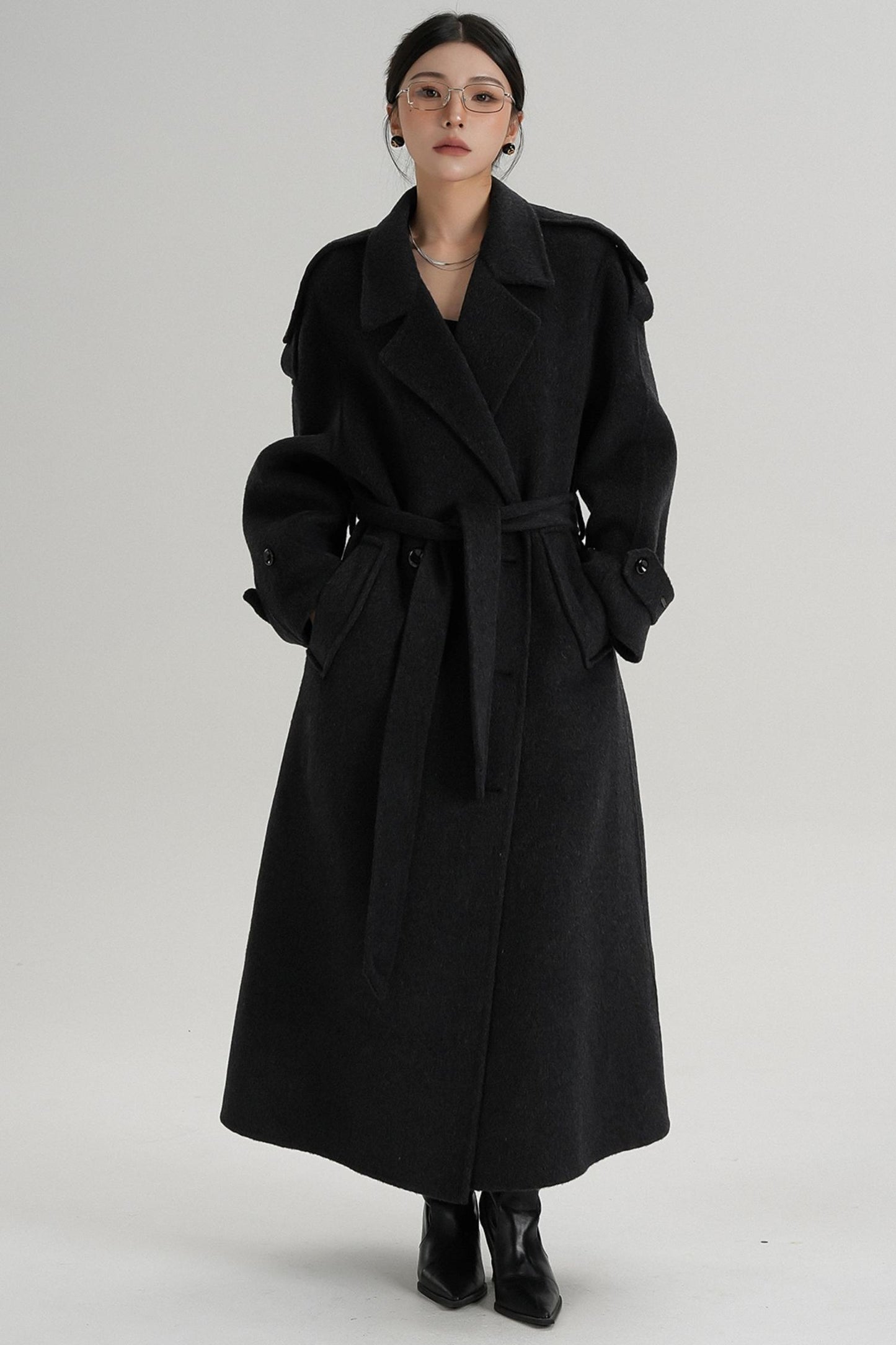 Premium Tailored Wool Blend Coat