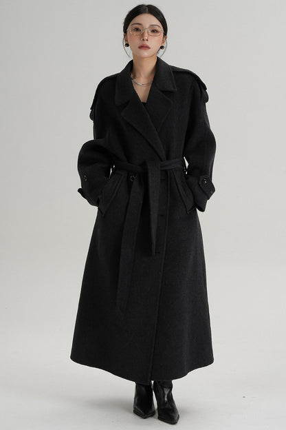 Premium Tailored Wool Blend Coat