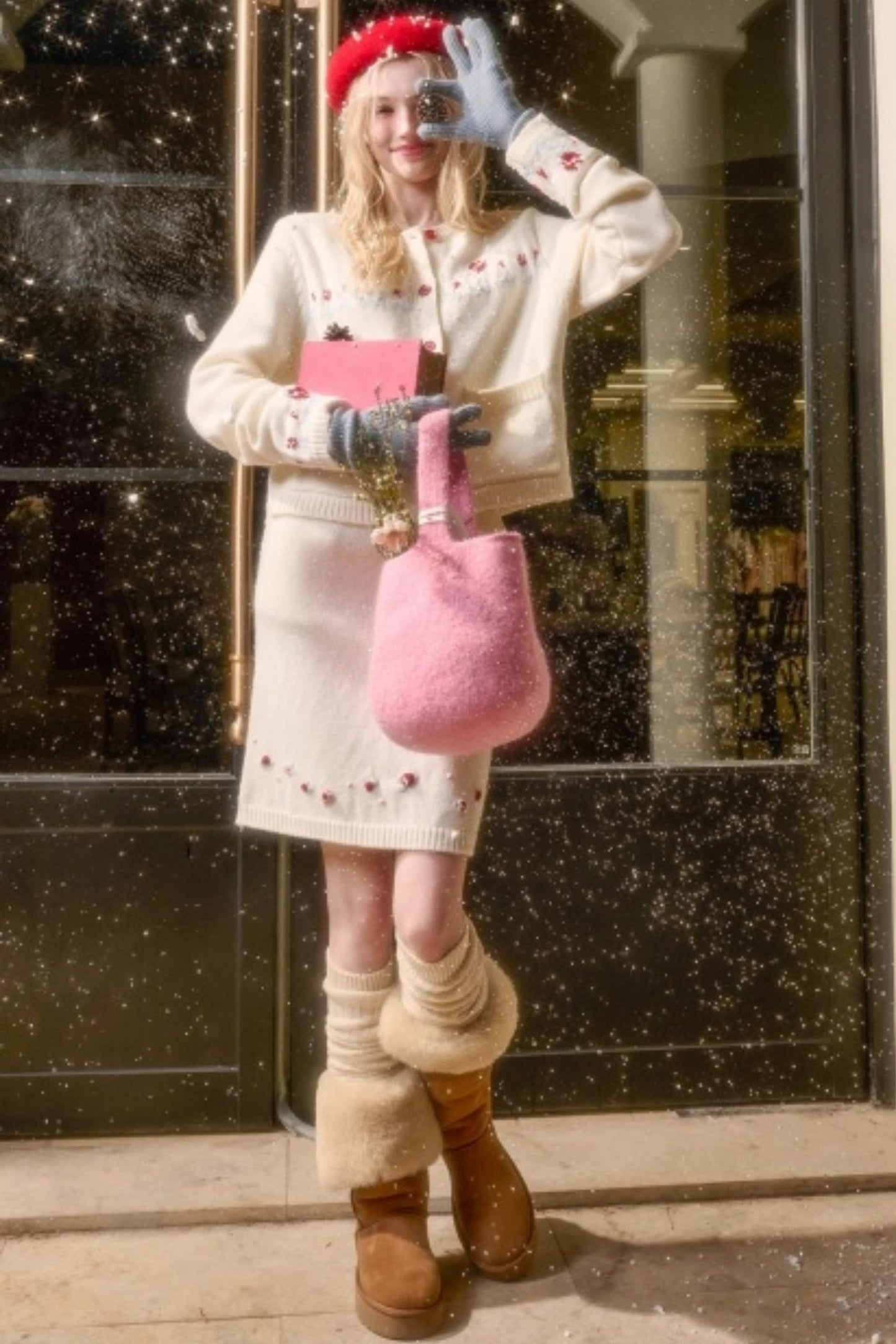 Snow Berry Wool Sweater Set-Up