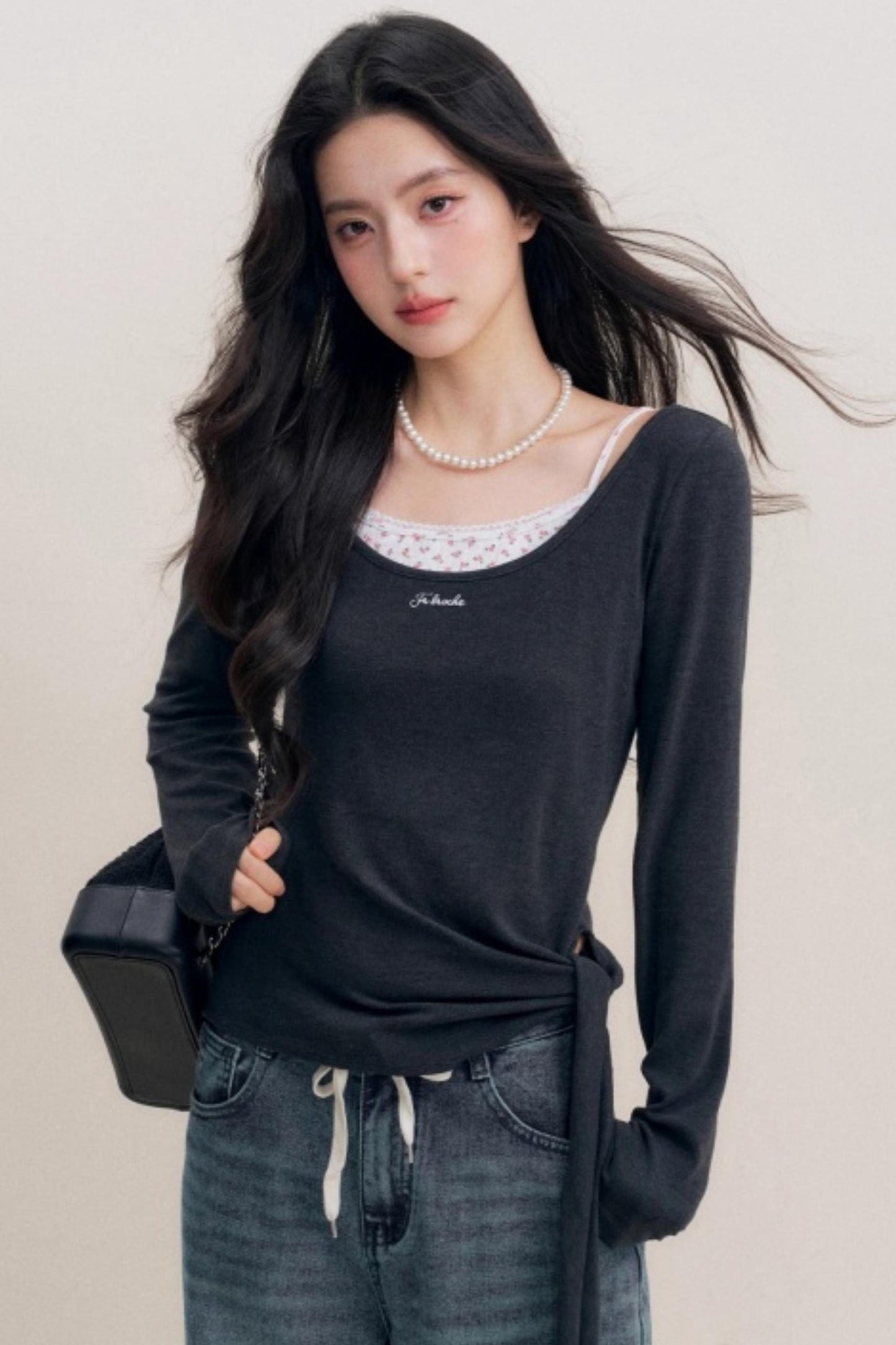 Lace Trim Patchwork Top