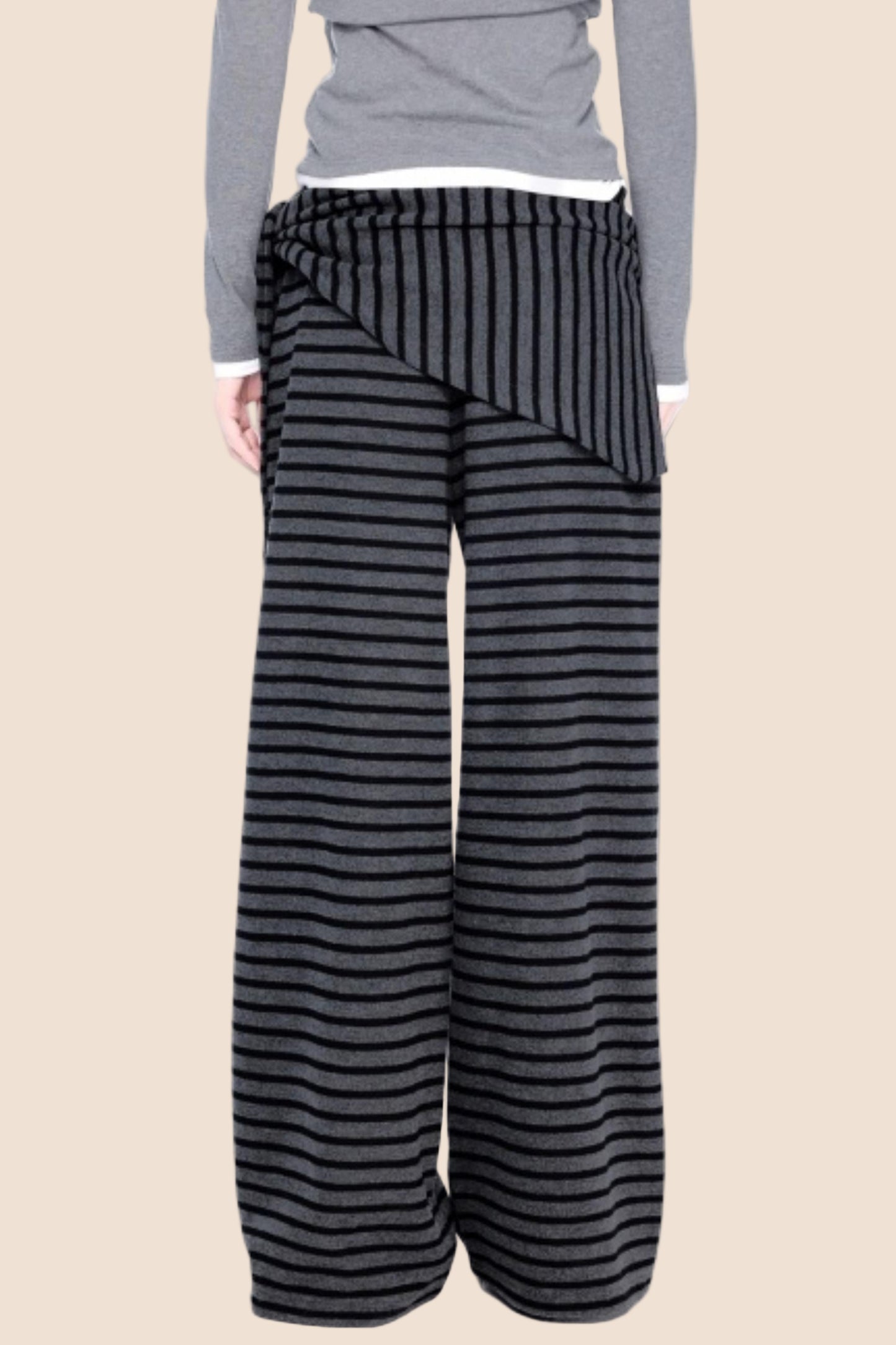 Retro Striped Knit Pants