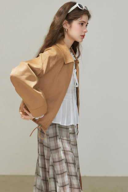Suede Cropped Jacket
