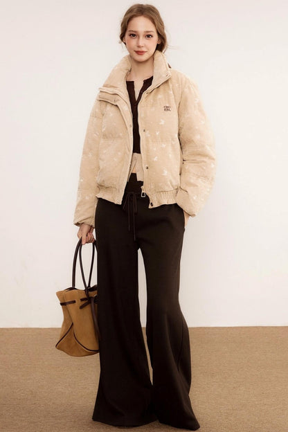 Wool Knit Wide-Leg Pants