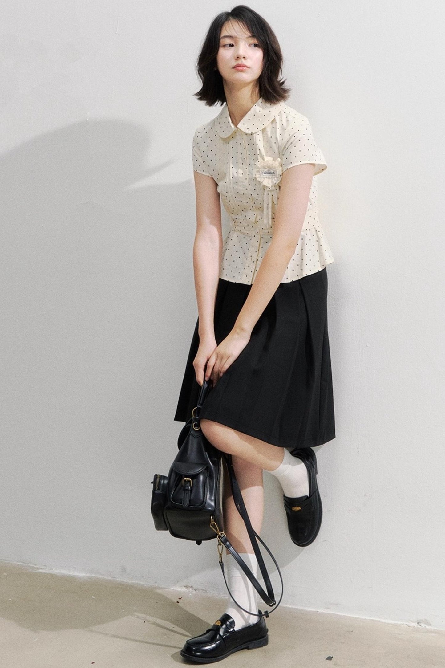 White Polka Dot Shirt