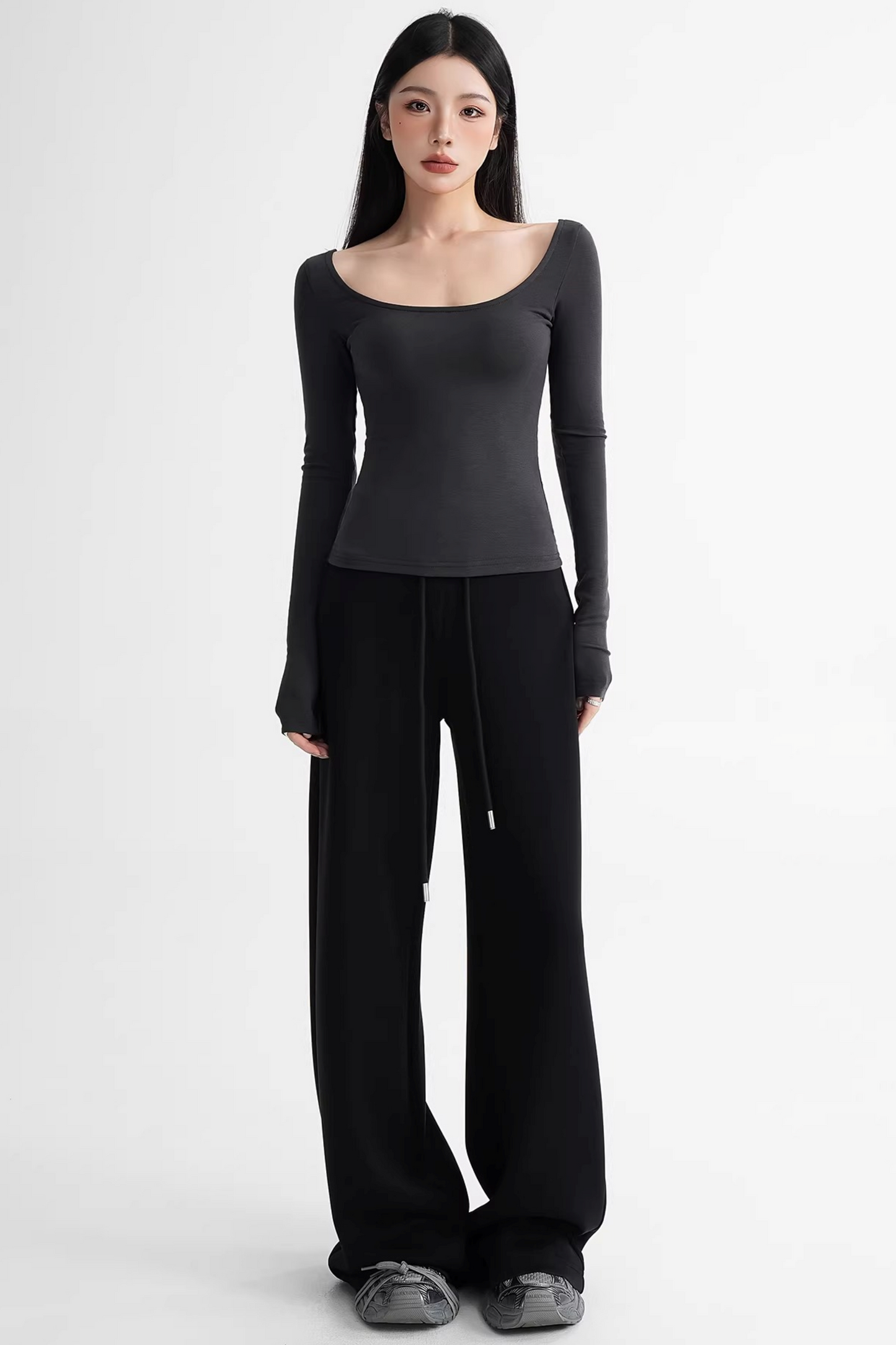 Modal Knit High-Waisted Pants