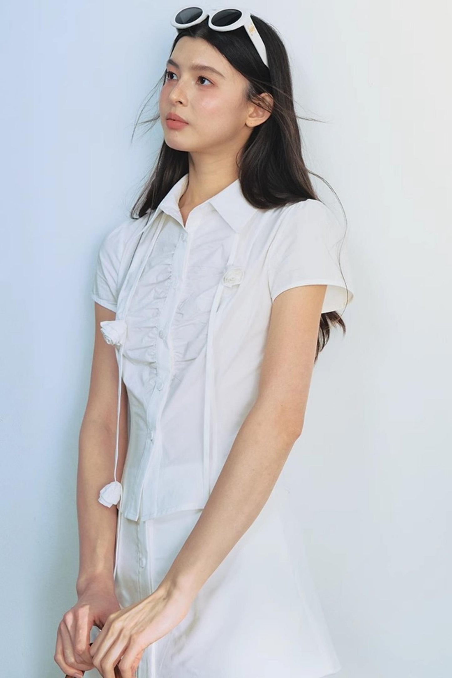 Floral Bubble Sleeve Top