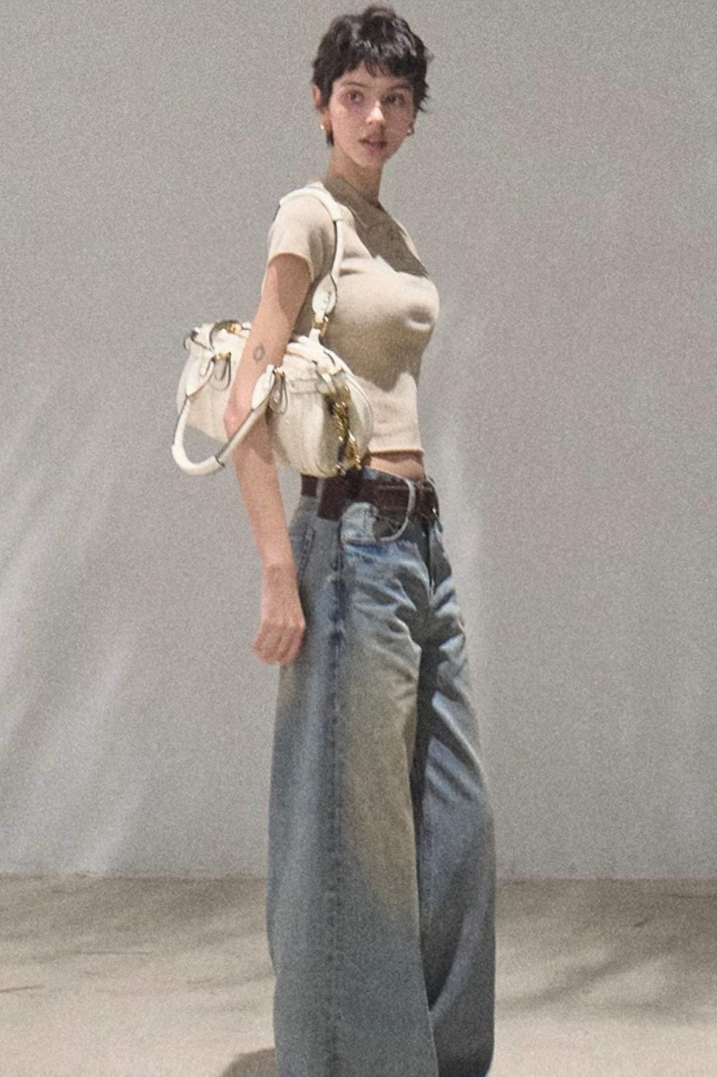 Vintage Hand-Painted Jeans Set