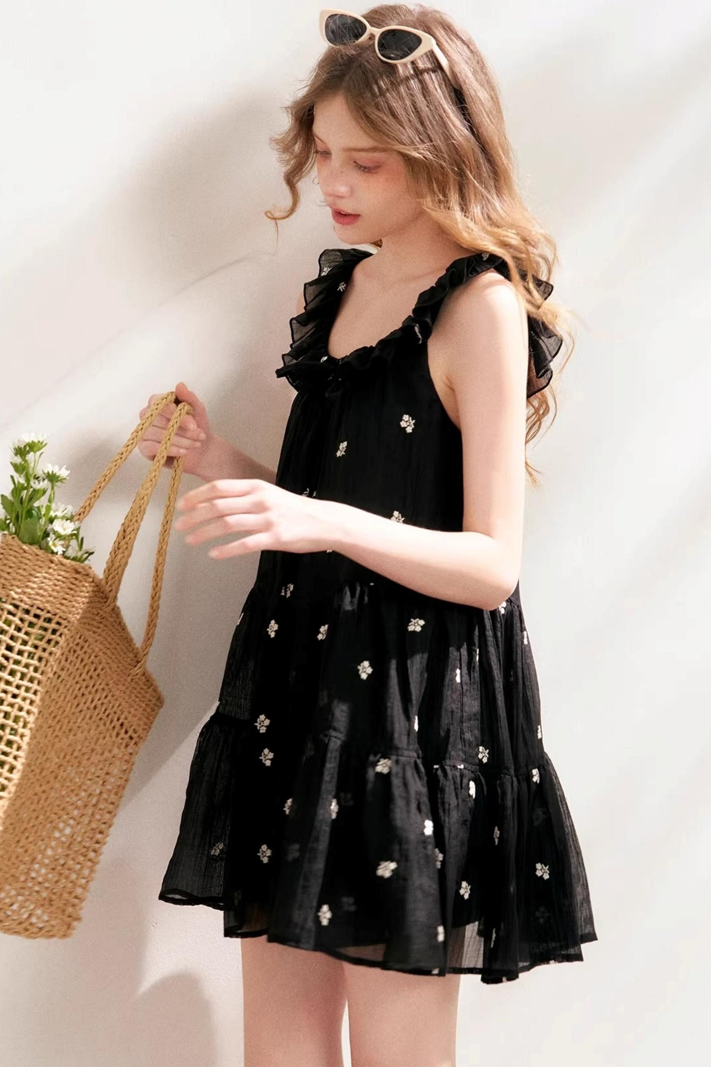 Ruffled A-Line Dress