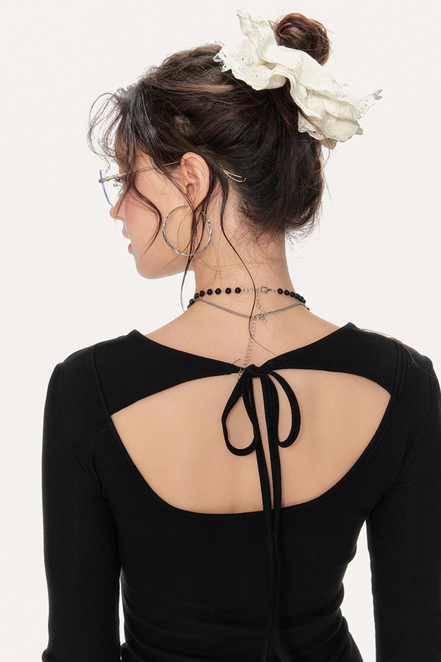 Sweet Spicy Cut-Out Long-Sleeved Shirt