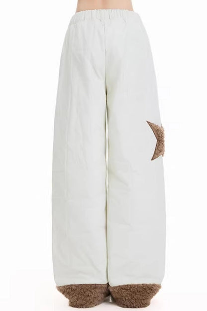 Plush Wool Wide-Leg Pants