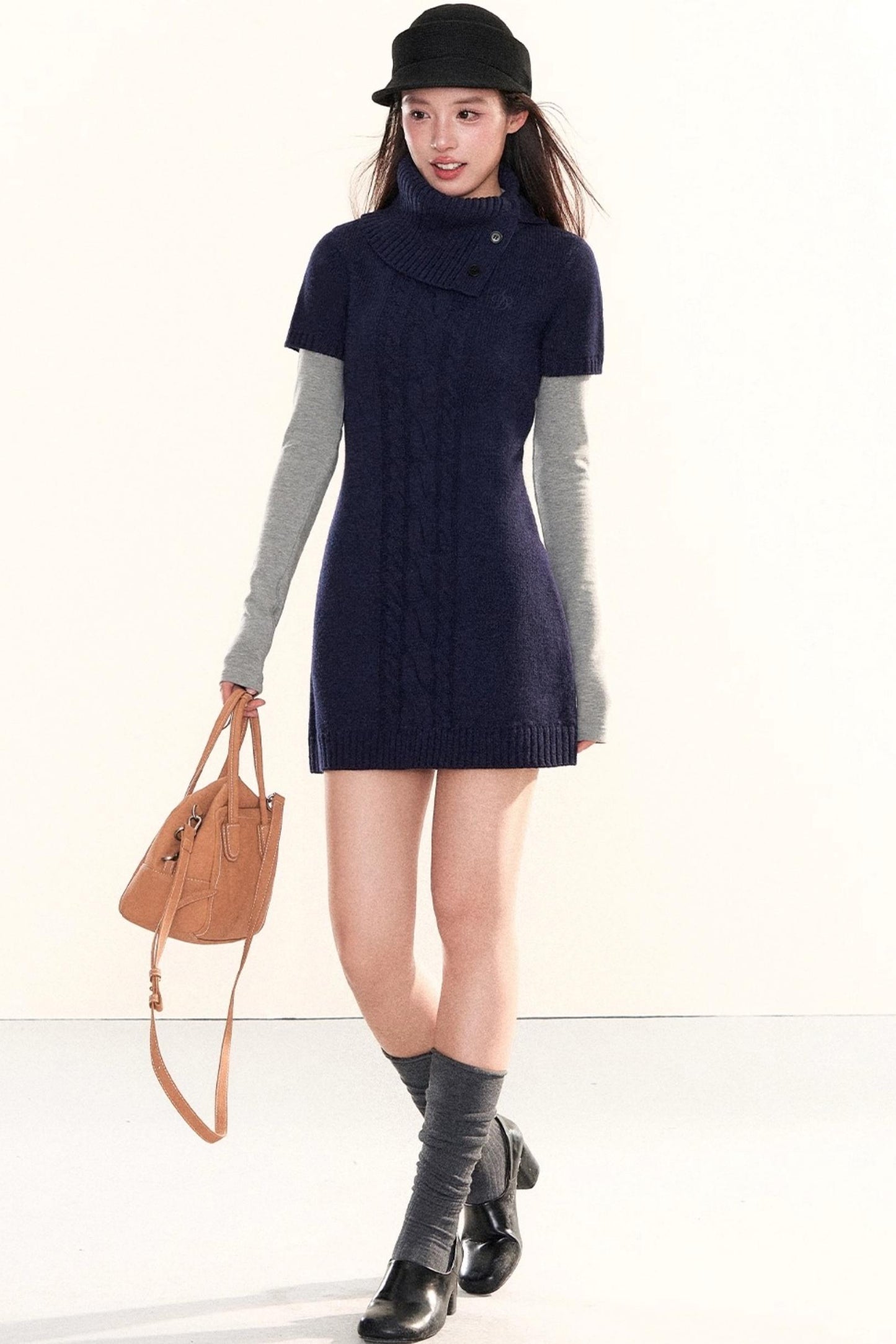 Cable Knit A-Line Dress
