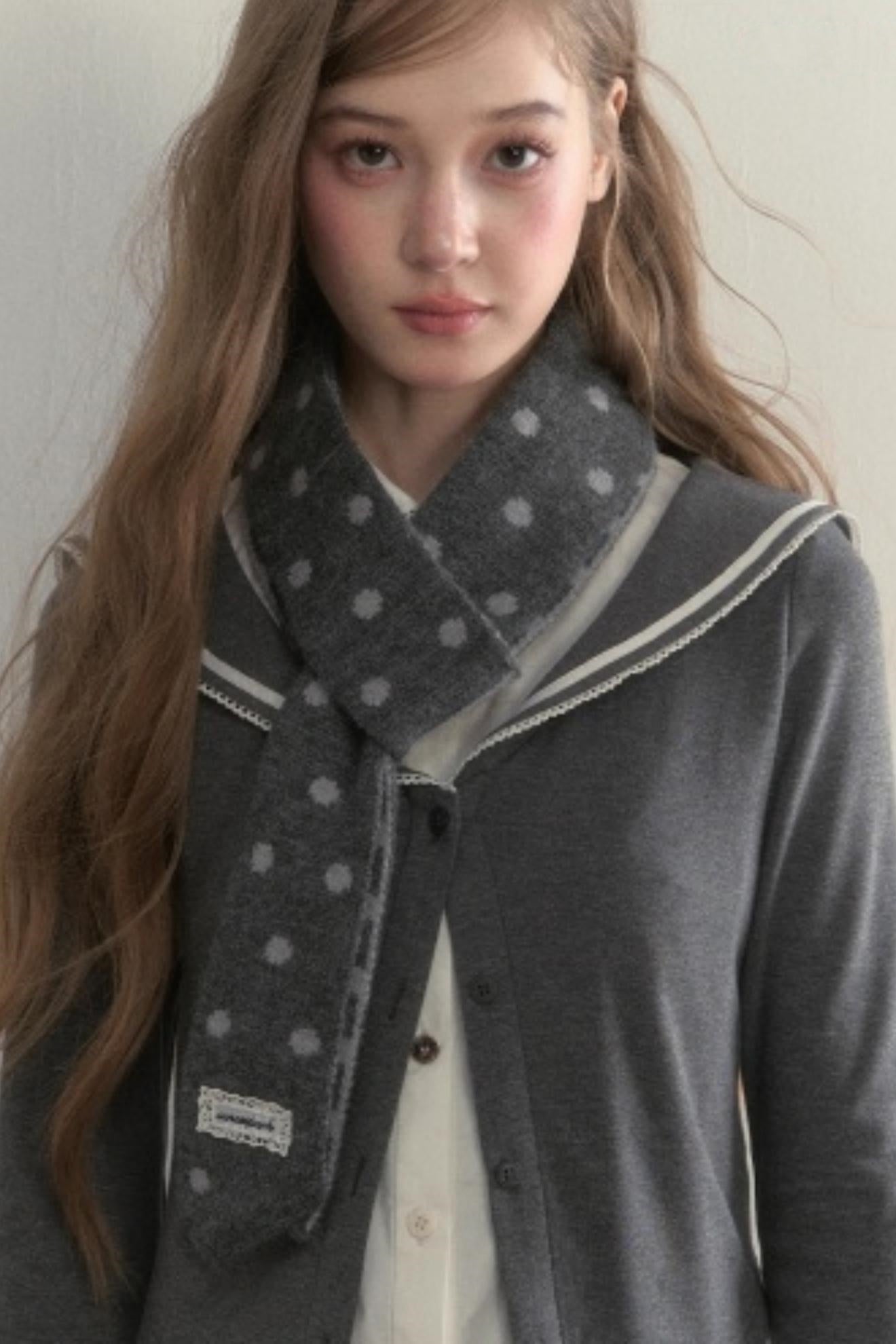 Retro Knitted Long Strip Scarf