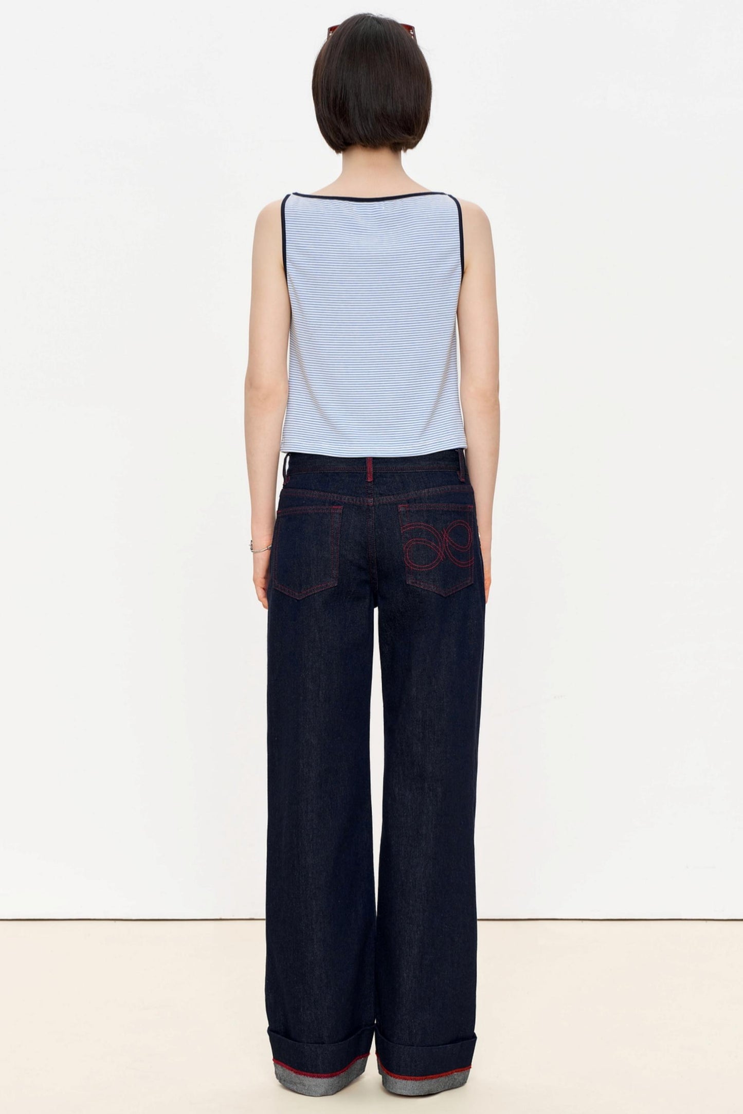 High-Waisted Loose Jeans