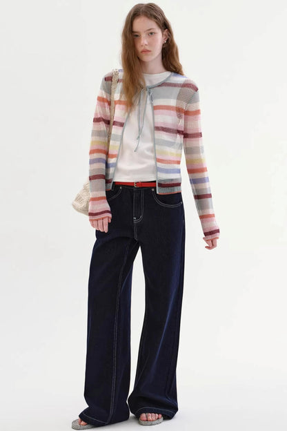 Mid-Waist Straight-Leg Jeans