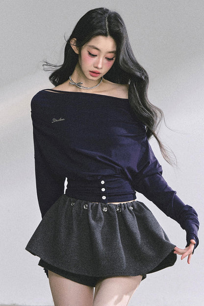 Magazine Long-Sleeved Top