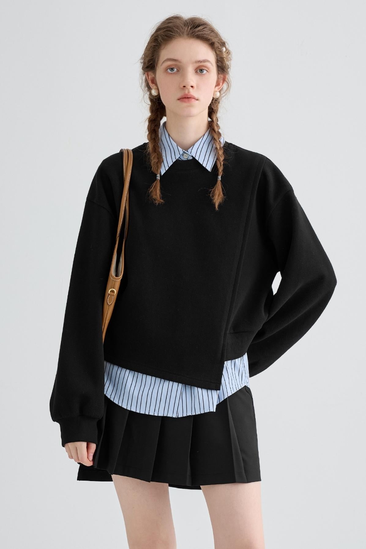 American College Style TWO-Layer Sweatshirt