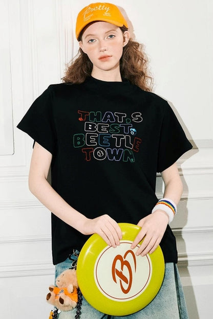 Vibrant High Neck Tee