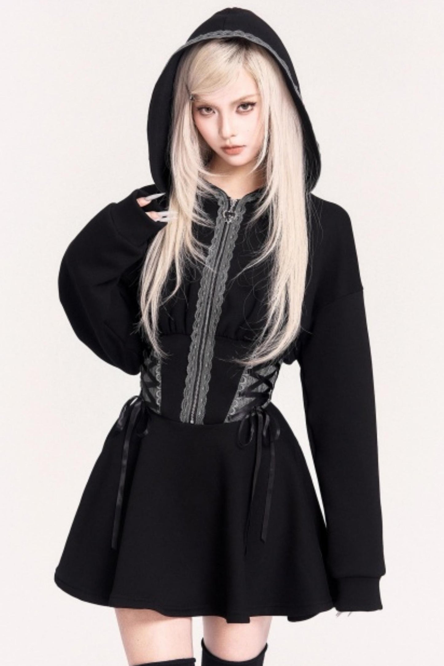 Moonlit Witch Hooded Dress